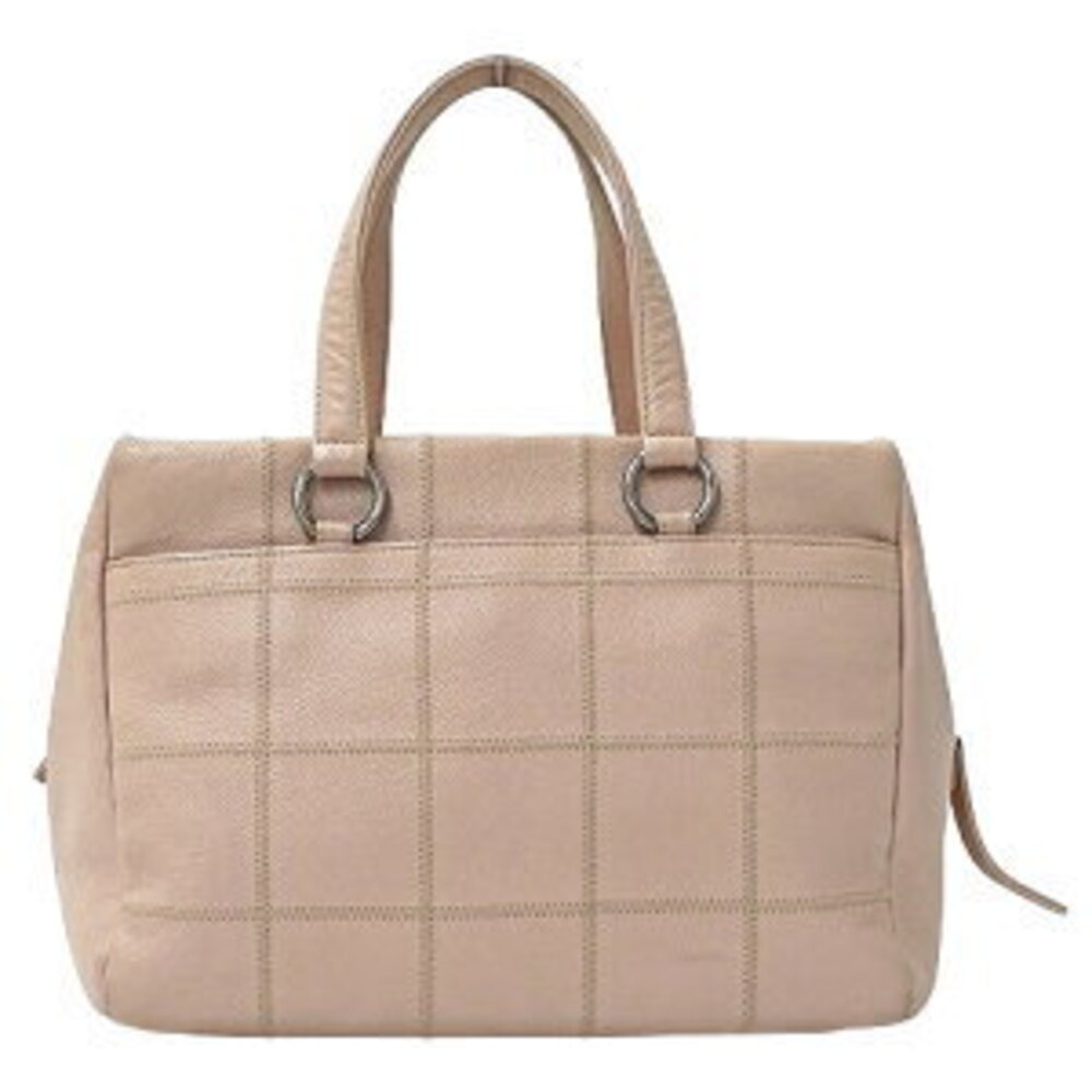 Chanel Caviar Tote Tan Handbag Pink Leather Chocobar Bag Beige